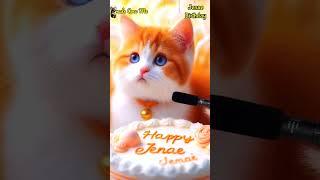 HAPPY BIRTHDAY JENAE | HAPPY BIRTHDAY SONG WITH NAMES | Adorable Cute Cat  #cat #happybirthday