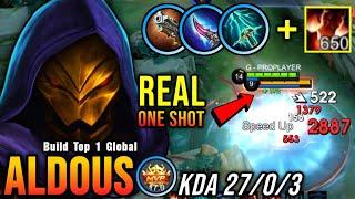 100% Unstoppable!! 27 Kills Aldous Brutal Damage (INSTANT DELETE) - Build Top 1 Global Aldous ~ MLBB