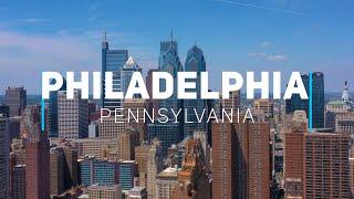 Philadelphia, Pennsylvania - the birthplace of the United States | 4K drone video