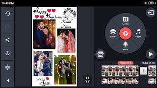 Anniversary Video Editing By Kinemaster | Best Anniversary Status| Black Screen Anniversary Template