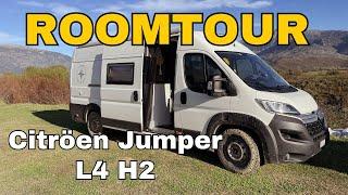 VAN TOUR | nach 3 Monaten Ausbau | Dusche, MINI KINO & Weinkeller  | DIY Campervan Room Tour deutsch