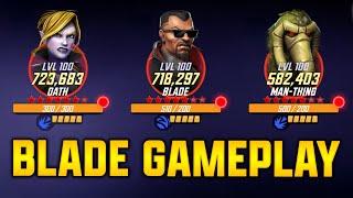 BLADE & NIGHTSTALKERS GAMEPLAY - AMAZING - MARVEL Strike Force - MSF