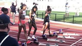 Who FALSE STARTED?  Aleia Hobbs or Gabby Thomas?  Olympic Trials 100m Semi-Finals Heat 2 Women