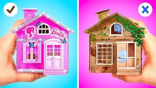 How to Build a House for Your Barbie Doll  Funny Situations and Hacks by 123 GO!