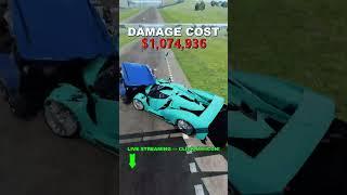 Extreme Realistic Crashes in BeamNG Drive #43 with Damage Cost