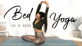 5 Minute Yoga In Bed | 30 Days Yoga