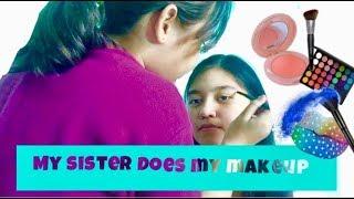 My sister does my makeup! || ItsYan