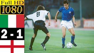 Italy 2-1 England world cup 1990 | Full highlight | 1080p HD | Paolo Maldini