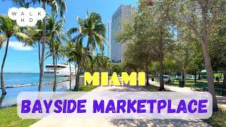 Bayside Marketplace & Bayfront Park (4K Ultra HDR Walk in Real Time)