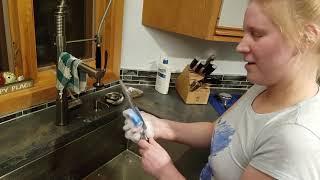 Proper washing of a professional chef knife