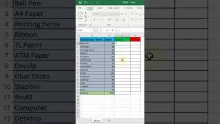 stock management system in Excel Sheet