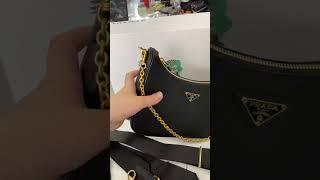P-rada Re Edition 2005 Saffiano leather bag Black