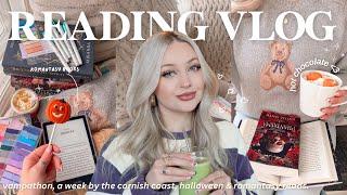 READING VLOG  staying by the beach, fantasy books & vampathon ️