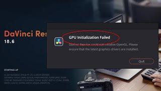 How To Fix DaVinci Resolve GPU Initialization Failed Error