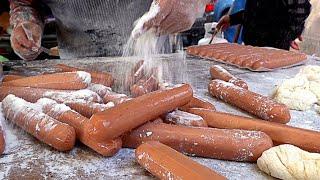 Amazing Skill! Super Speed Sausage Donuts Master | Korean Street Food