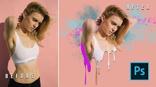 How To Create The Paint Drip Effect In Photoshop - Step By Step Tutorial