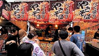 A "yakisoba'' stall that is popular for its unique seasoning【Japanese Street Food】