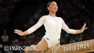 Suni Lee perseveres after taking a fall in balance beam final | Paris Olympics | NBC Sports