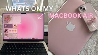 WHATS ON MY MACBOOK AIR !! 2024 | vlogmas day 4