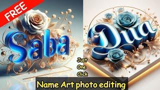 Instagram viral trending name art Ai photo editing | bing image creator tutorial | Just One Click