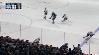 Trouba stands up Ribeiro with huge open-ice hit