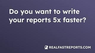 How to write school reports faster