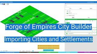 Forge Of Empires City Builder Tutorial - Importing Cities and Settlements from the game