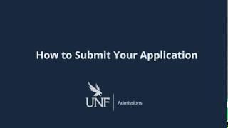 How to Apply to UNF!