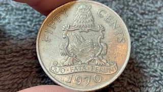 1970 Bermuda 50 Cents Coin • Values, Information, Mintage, History, and More