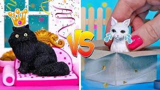  Богатая VS Бедная КОШКА!  Аксессуары для МИНИ КОШЕК  FIMO Мастер класс Анна Оськина