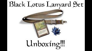 Magic The Gathering Black Lotus Enamel Pin & Lanyard Set Unboxing!!!