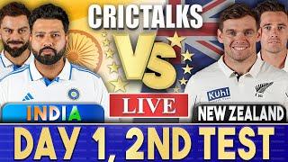 Live: IND Vs NZ, Day 1 - 2nd Test | Live Scores & Commentary | India vs New Zealand | Last 20