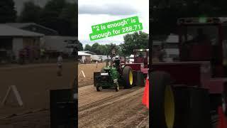 Simpson Pulling only needs 2 cylinders to get the job done #tractorpulling #truckpulling #johndeere