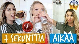 7 SEKUNTTIA AIKAA HAASTE - paita pois, viesti ihastukselle, syö jätti hamppari...!!