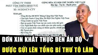 Công ty anh Tuấn gửi đơn lên TỔNG BÍ THƯ TÔ LÂM chốt danh sách 10 người theo SƯ MINH TUỆ ĐI ẤN ĐỘ HP