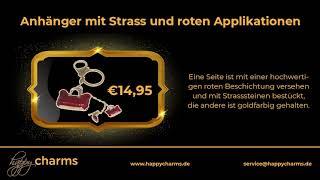 Anhanger mit Strass und roten Applikationen