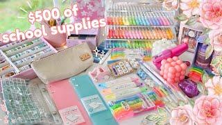 Huge school supplies haul  stationery giveaway 2023