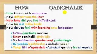 Learning Uzbek language