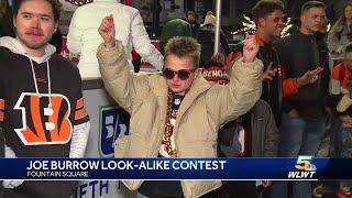 Joe Burrow doppelgangers compete in Fountain Square's look-a-like contest