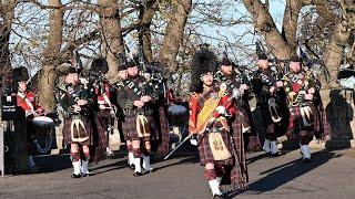 The Highlanders Pipes & Drums 4 SCOTS Edinburgh Castle Guard Ceremony, 14 November 2024