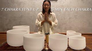 7 CHAKRA TUNE UP | 5 MIN EACH CHAKRA FOR ENERGY BALANCE, STRESS REDUCTION AND EMOTIONAL HEALING.