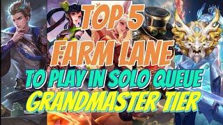 TOP 5 FARM LANE TO PLAY! SOLO QUEUE IN GRANDMASTER TIER | HONOR OF KINGS | HOK.