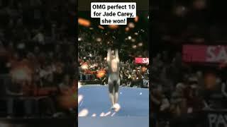 OMG perfect 10 for Jade Carey #shorts #gymnast #best #world