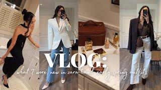 WHAT I WORE, NEW IN MANGO & ZARA HAUL, EARLY SPRING OUTFITS, WEEKLY VLOG | Olivia Miller