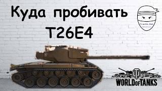 Куда пробивать T26E4 уязвимости в броне