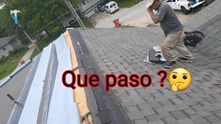 #Roofing ,consecuencias  por mala instalación de flat roof y shingles timberline