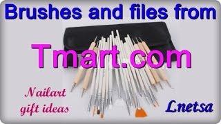 Nailart brushes and files from Tmart