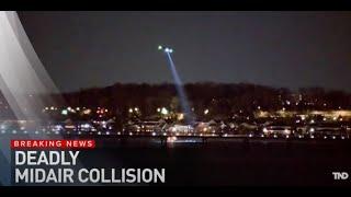 American Airlines passenger plane and military helicopter crash into Potomac in Washington D.C.