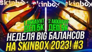 ЗАКИНУЛ 10 000 на SKINBOX | СКИНБОКС! НЕДЕЛЯ BIG БАЛАНСОВ 2023! #3