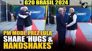 Handshakes, Hugs! Brazilian Prez Lula da Silva welcomes PM Modi at G20 Summit venue in Rio